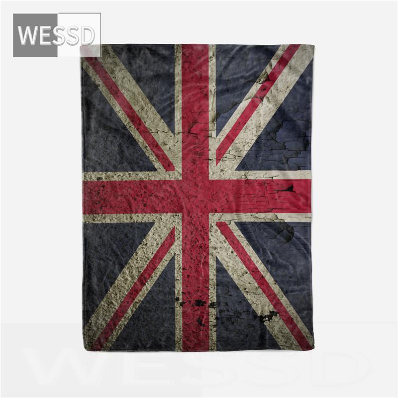 Bettüberwurf mit britischer Flagge, Retro-Stil, Einzel- und Doppeldecken, modische Flanell-Decken, dekorative Sofadecke, Reise- und Nickerchen-Mehrzweckdecke