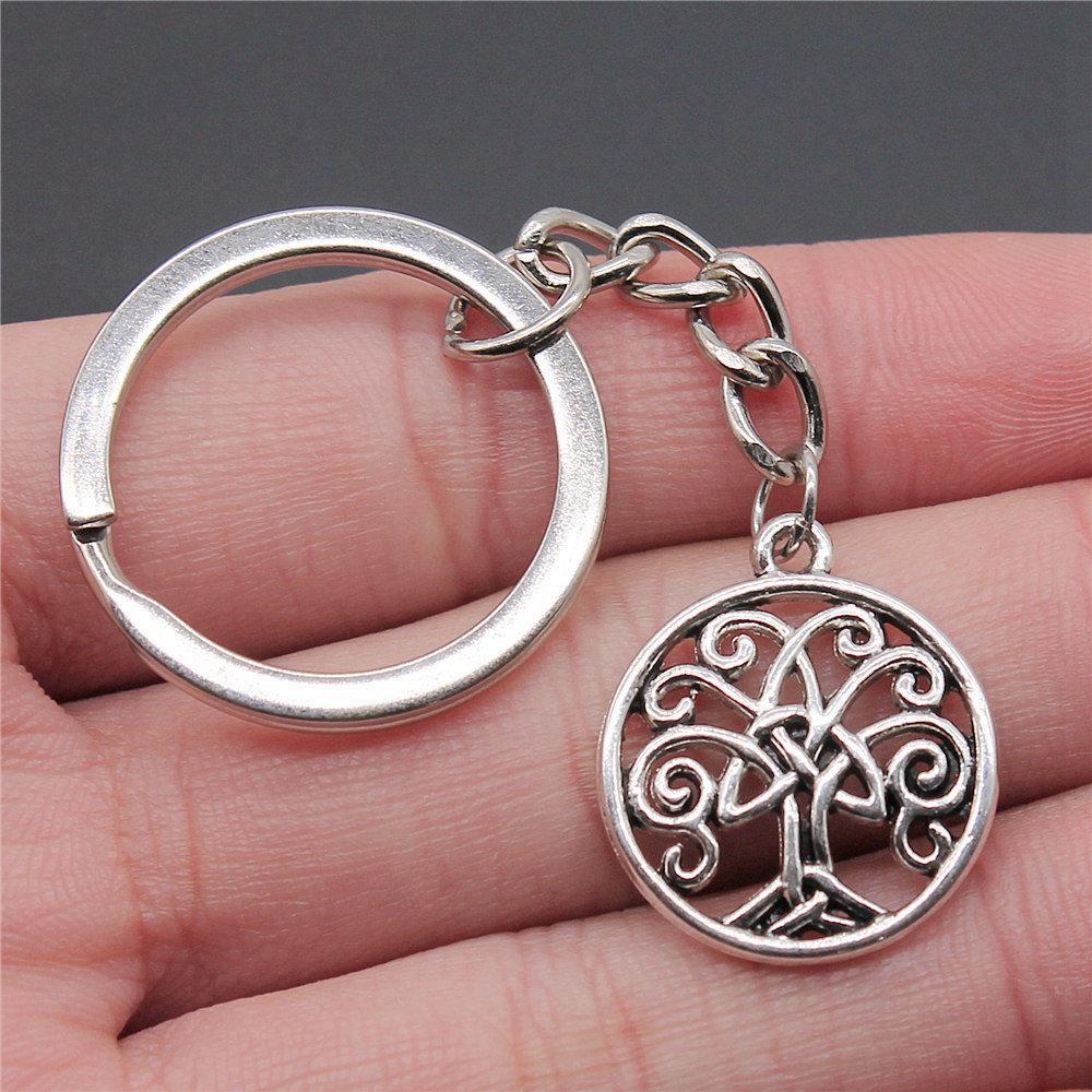 28mm Schlüsselanhänger Lebensbaum Kabbalah Hochzeitsschmuck Zubehör QY054