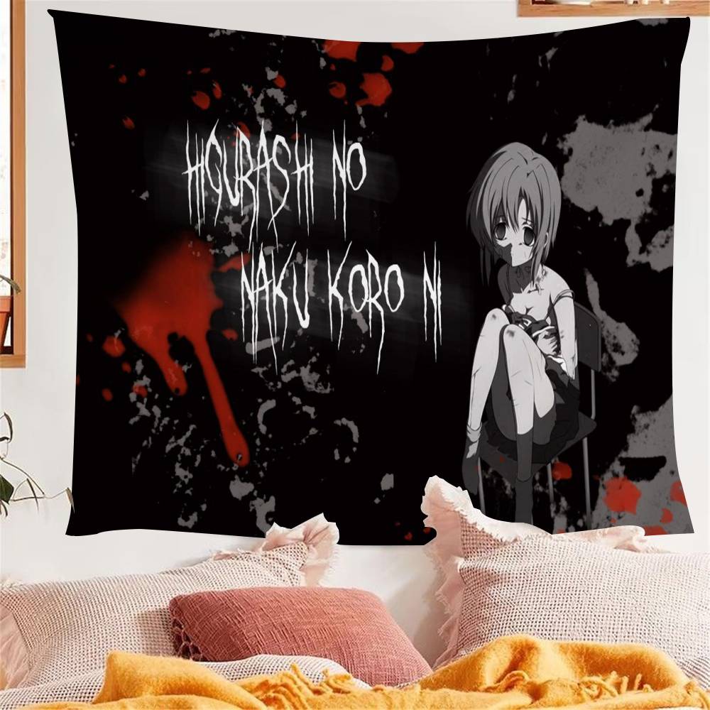 

1PC Anime HHigurashi When They Cry Cartoon Tapestry Wall Hanging Decoration Household Home Decor 74x94cm(29x37in)