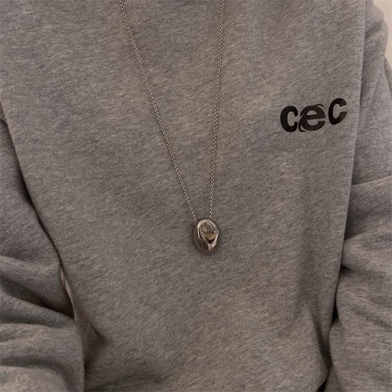 Stainless Steel Waterdrop Geometric Long-style Luxury Niche Sweater Chain Necklace