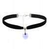 Classic Choker Necklace With Crystal Heart Pendant Gothic Pink