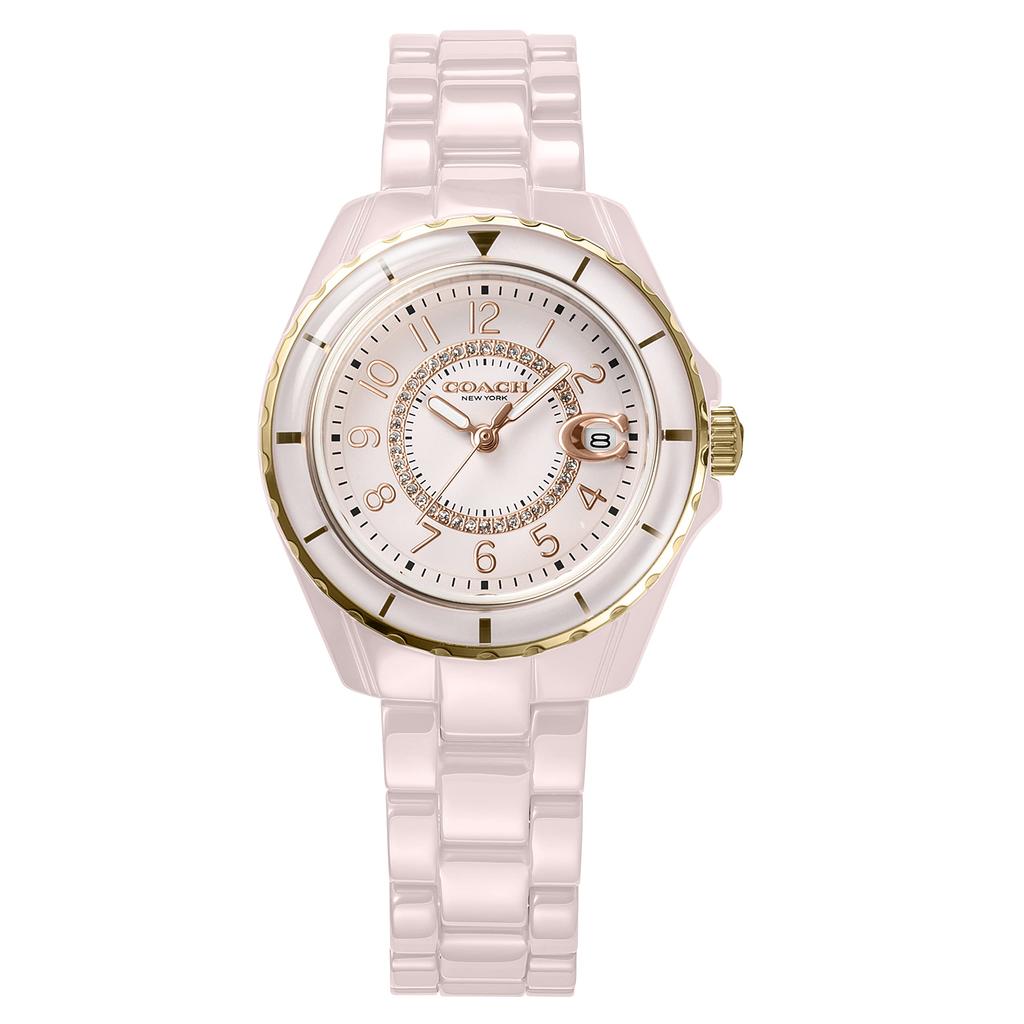 Часы PRESTON Pink Dial Ceramic Quartz 32MM Watch 14503463 [Coach] Женские [Товар]