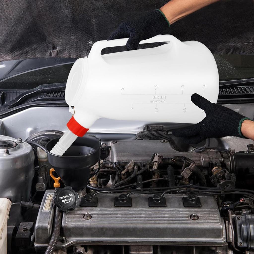 Automotive Oil Dispenser Dustproof Cap Clear Markings Equipment Motor Jug for Auto Car Marine