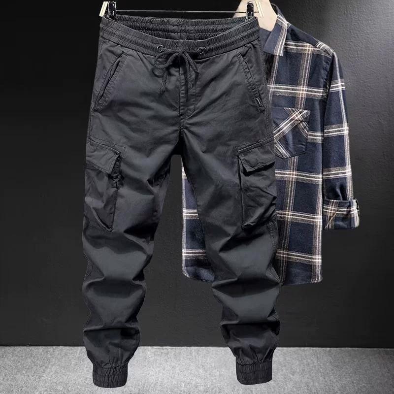Spring Autumn Top Fashion Loose Cotton Pockets Selling Brand Overalls Multi Bag High Street Casual Winter Cargo Pants