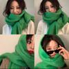 Solid Color Winter Cashmere Scarf Soft Wrap Shawls New Long Tassel Scarves  Women