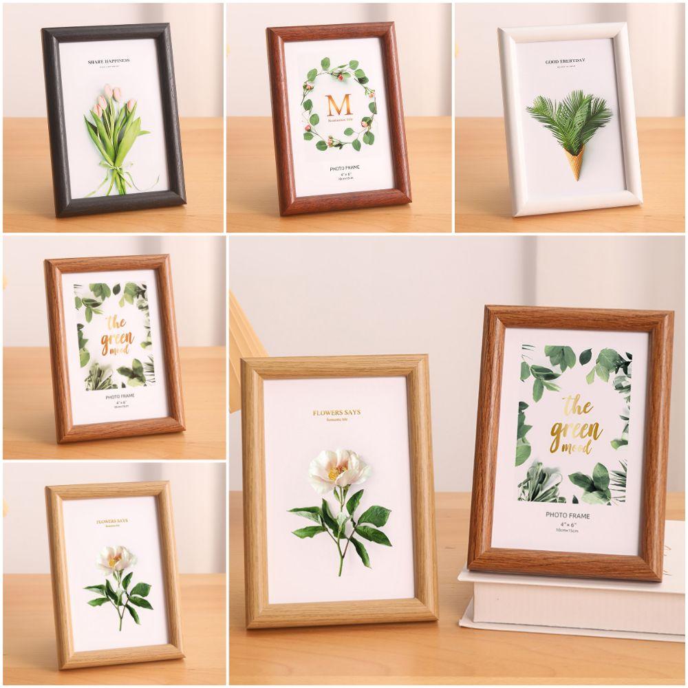 Circular Wood Picture Frame Stand Multicolor Picture Display Frame Simple Photo Frame  Gift