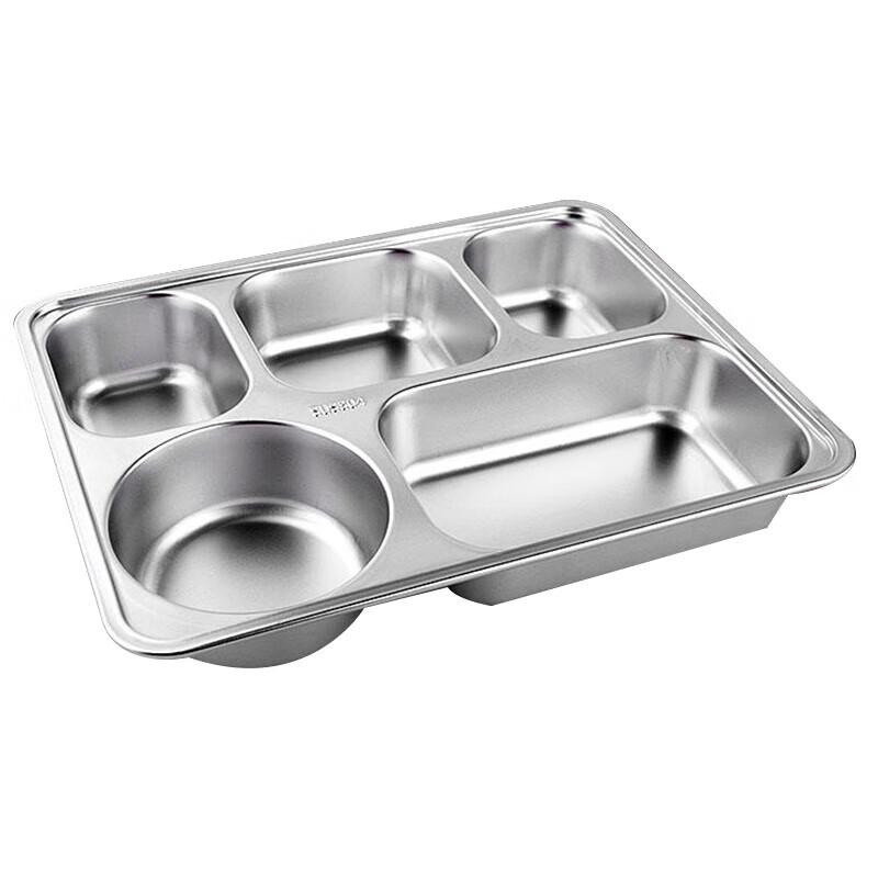 NHZHIW 304 Stainless Steel 5-Compartment Deepened Lunch Box