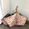 Umbrella Glass Fiber Flexible Frame Portable Anti UV Wind Proof 3 Folding Sun Rain Umbrella