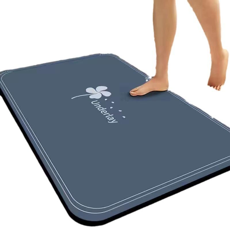 Toilet Water-Absorbing Quick-Drying Diatom Mud Floor Mat Shower Room Non-Slip Mat Modern Simple Bathroom Floor Mat