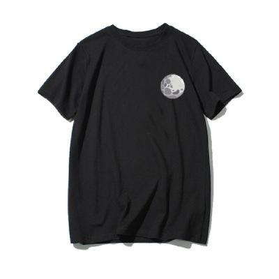 French couple clothing summer clothing niche design sense new ins super hot trend couple short-sleeved t-shirt class uniform