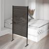 Privacy Screen with Stand, 3x5 Ft Garden Patio Partition, Decorative Backyard Fence Panel, Brown Windproof Room Divider, 1 Pack