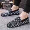 Spring and Summer New Doudou Shoes Men's Lazy One-pedal Plaid Men's Shoes Trendy Shoes Leather Shoes Casual Single Shoes
