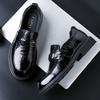 Autumn New Wenzhou Leather Shoes Men's Genuine Leather One-pedal Loafers Business Casual Black Men's Big Head Foot Cover Comfortable