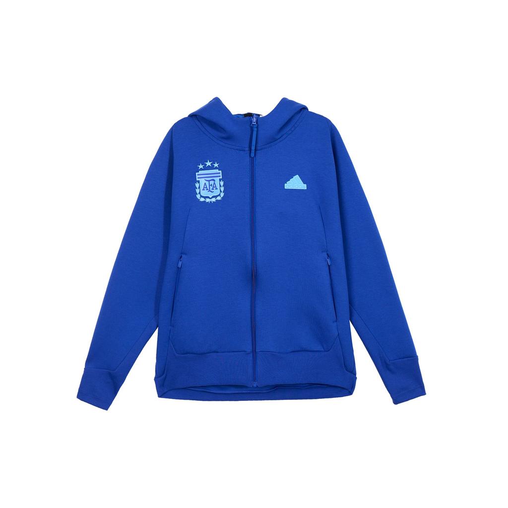 Adidas Argentina National Team Football Casual Comfortable Hoodie Jacket Men Jackets Cobalt-Blue IU2153