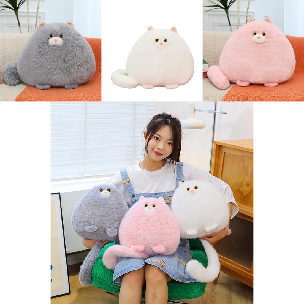 Plush Cat With Long Pile Soft Filling For Living Room Decor And Relaxation