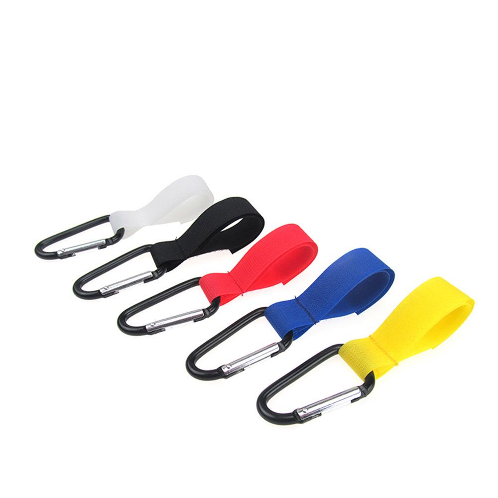 Metal Carabiner Stroller Hook with Nylon Velcro for Mummy Bags
