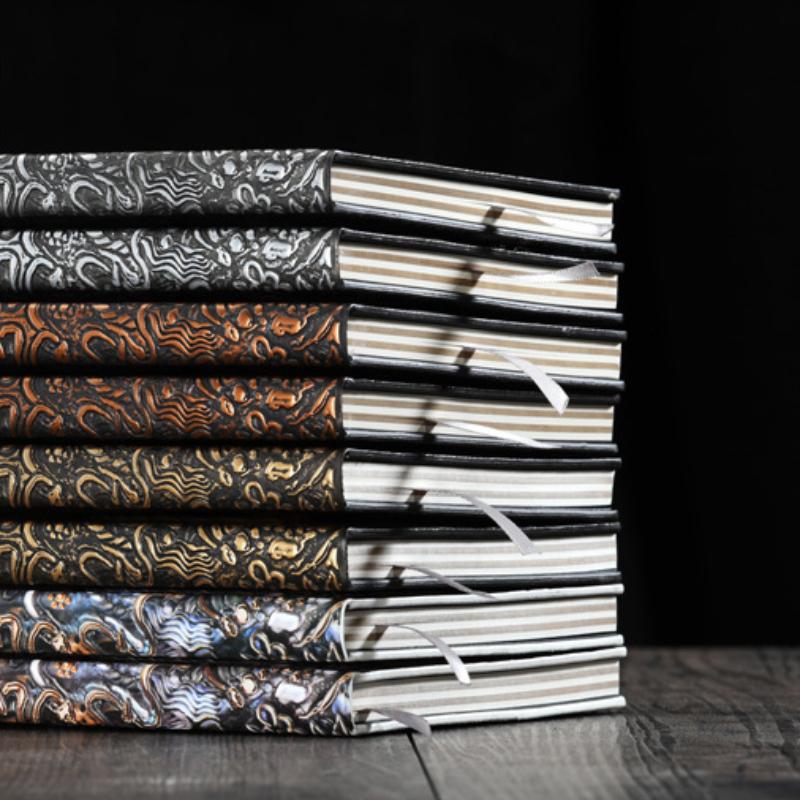 Caderno Retro Europeu Diário de Viagem Padrão Dragão Voador Caderno 3D Relevo Caderno