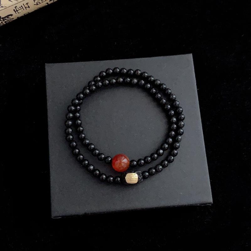 

JYL TS Bracelet Bagua Guofeng Style Brings Traditional Luck & Balance 4mm beads thulian рожевий колір
