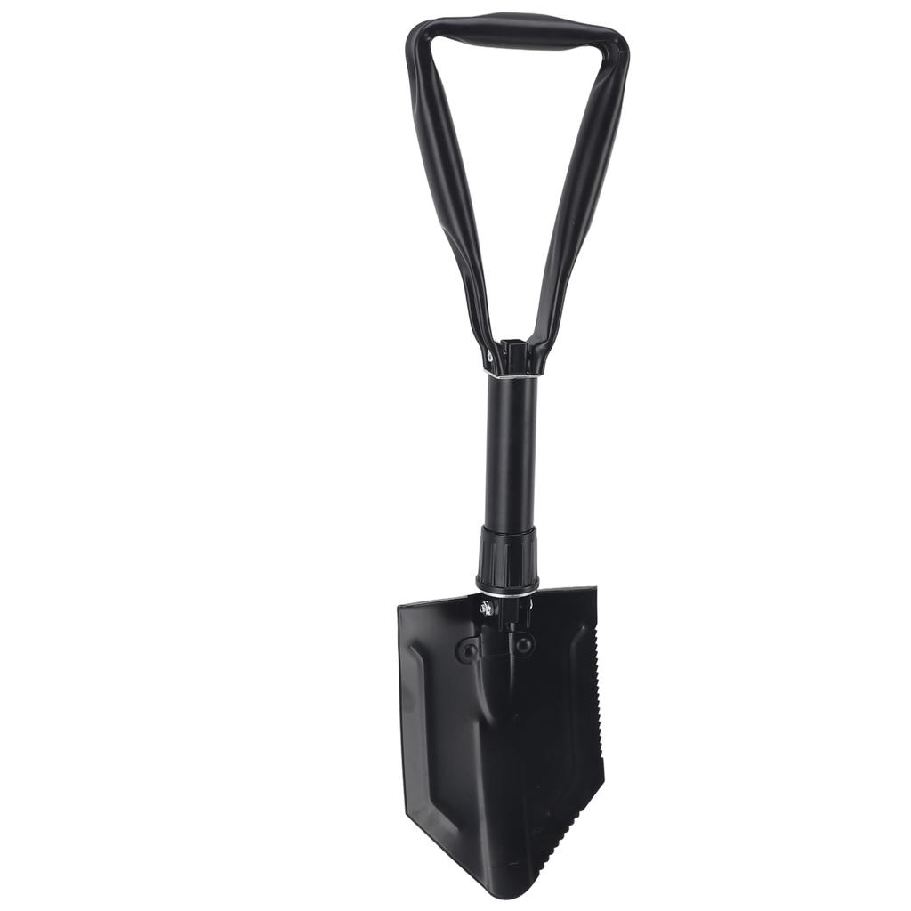 23 Inch Folding Shovel with Sawtooth High Carbon Steel Portable Shovel for Industrial Cleaning