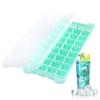 Summer Silicone Ice Cubes Tray with Lid 36 Cubes Large Food Grade Silicone Ice Cube Square Tray Mold DIY Ice Maker Ice Cube Tray