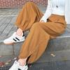 Womens Washed Cotton Harem Pants High Waist Loose Fit Cropped Trousers 2026 Casual Streetwear