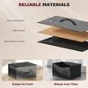 Chest of Drawers, Dresser for Bedroom with 8 Fabric Drawers, Tall Storage Unit w/ Side Storage Bag, Grey