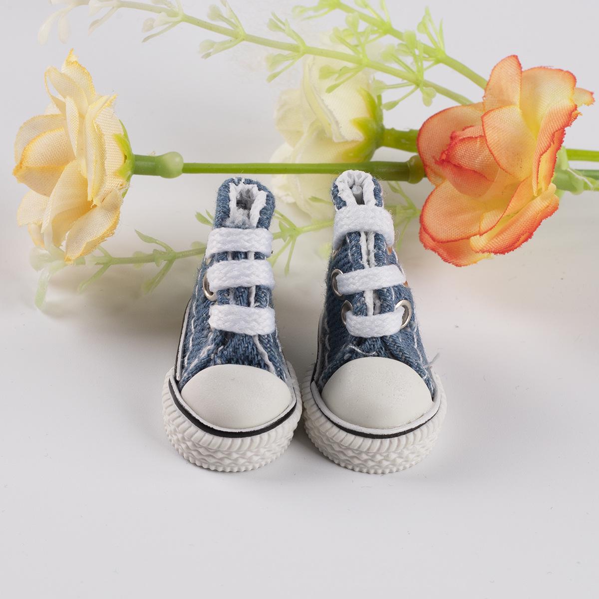 

Хлопковые парусиновые туфли для куклы 10 см - Милая, универсальная, спортивная повседневная обувь 10cm джинсовый