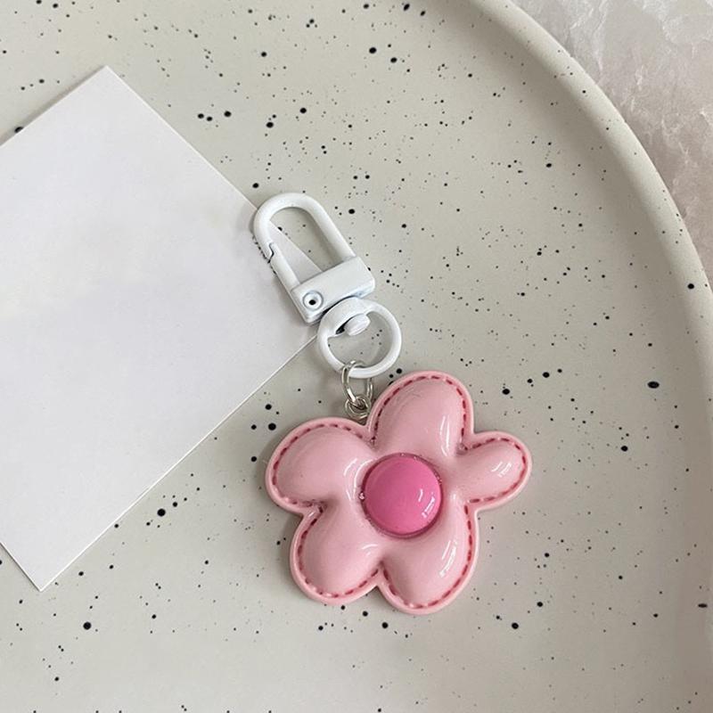 1PC Flower Keychain Decoration Plastic Gift DIY Design Pendant Creativity Lobster Buckle Party Keychain Marker