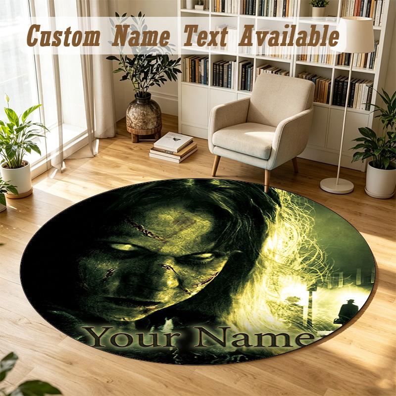 The Exorcist Regan Personalized Round Rug Support Custom Name, Soft Home Decor Mat