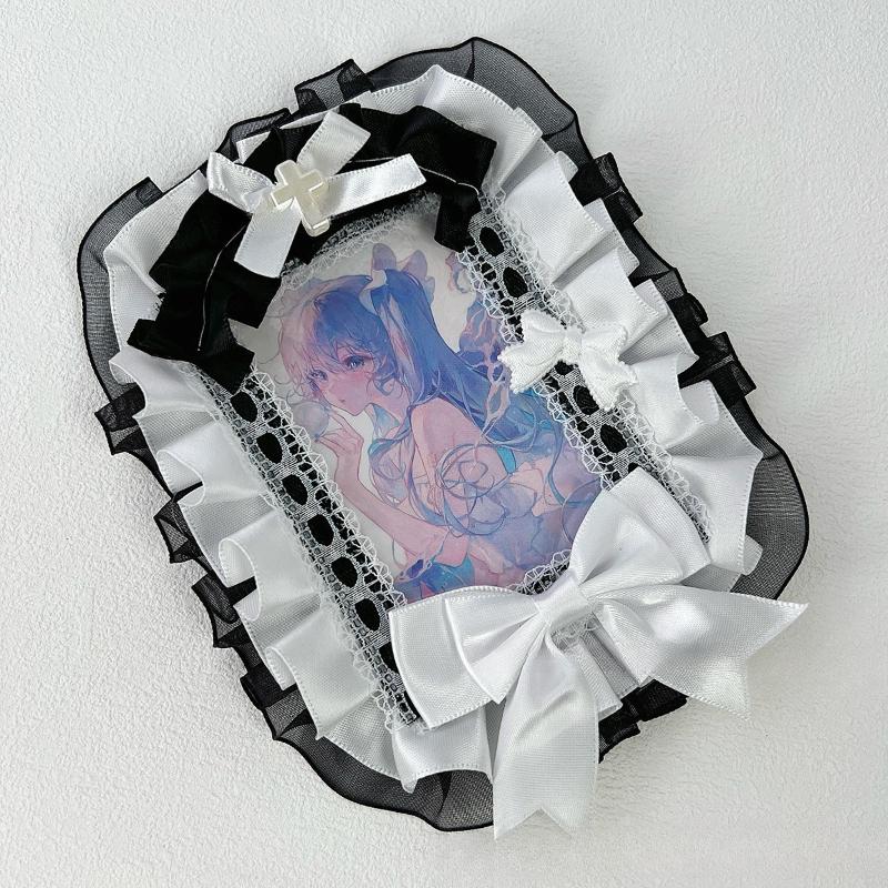 

Серия Девочка-волшебница Сладкий держатель для карточек Ручная работа Фоторамка 3 дюйма Рукава для K-pop фотокарточек для демонстрации карточек Японский стиль Оптом белый