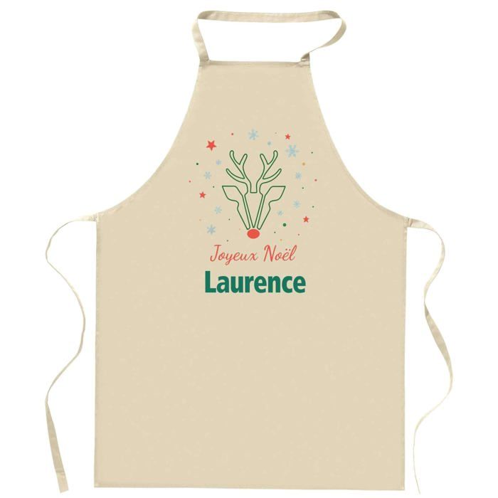 Tablier de cuisine - Planetee - Joyeux Noël - Coton résistant - Impression France