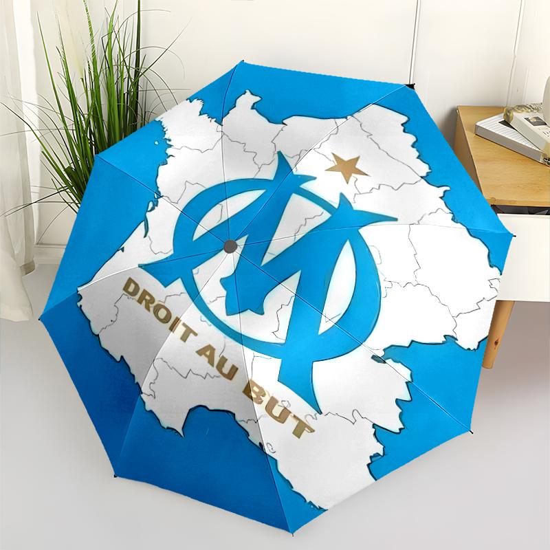 Marseille Print Automatic Umbrella, 8 Rib Iron Frame, Plastic Handle, Suitable for Outdoor Travel &Daily , Ideal Gift