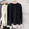 Pullovers Tops Women Long Sleeves Blouse Oversized Round Neck Loose Long Sleeve Shirt Slim Lace Pullover Tops