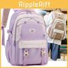 Spacious And Lightweight Nylon Backpack For Middle School Boys And Girls In Trendy Colors