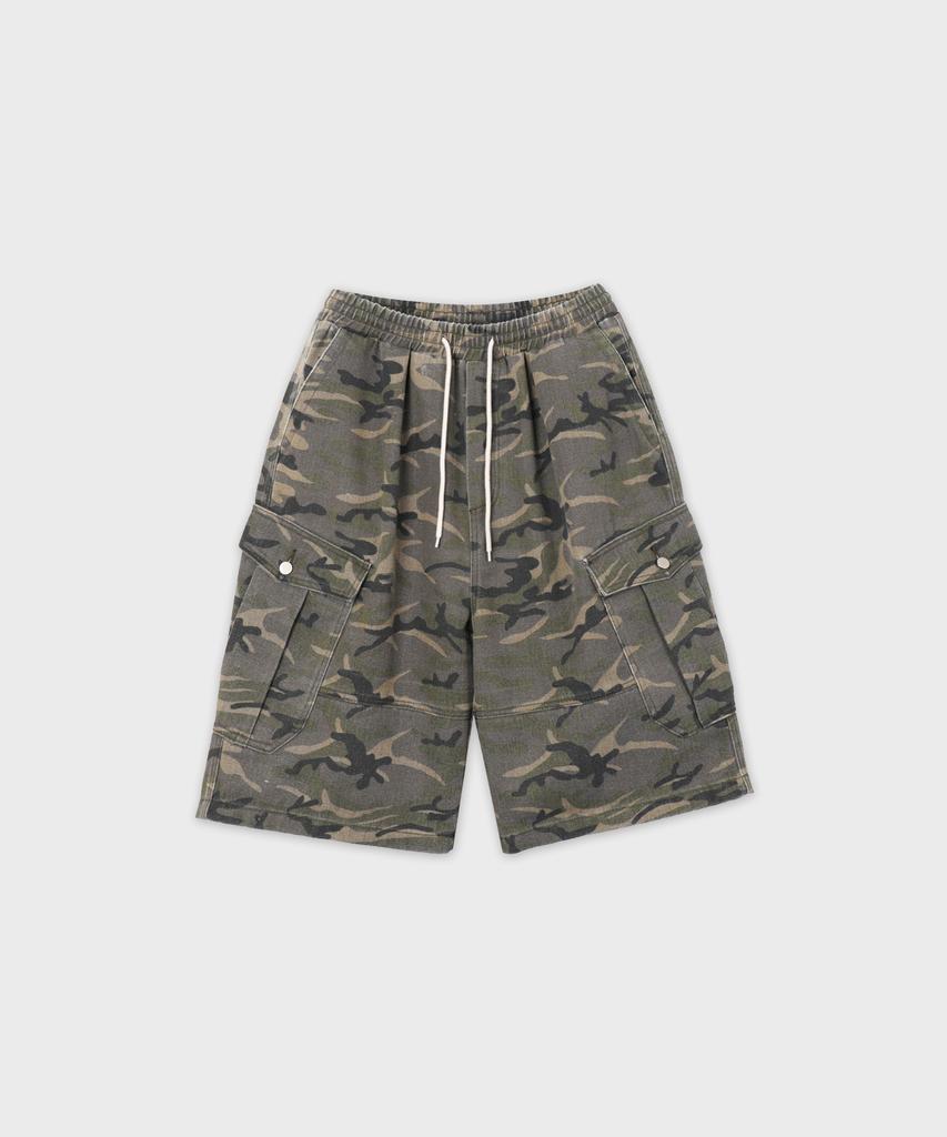 Peulojegteusseuli Signature Cargo Bermuda Pants [Beige Camo]_Hb2183
