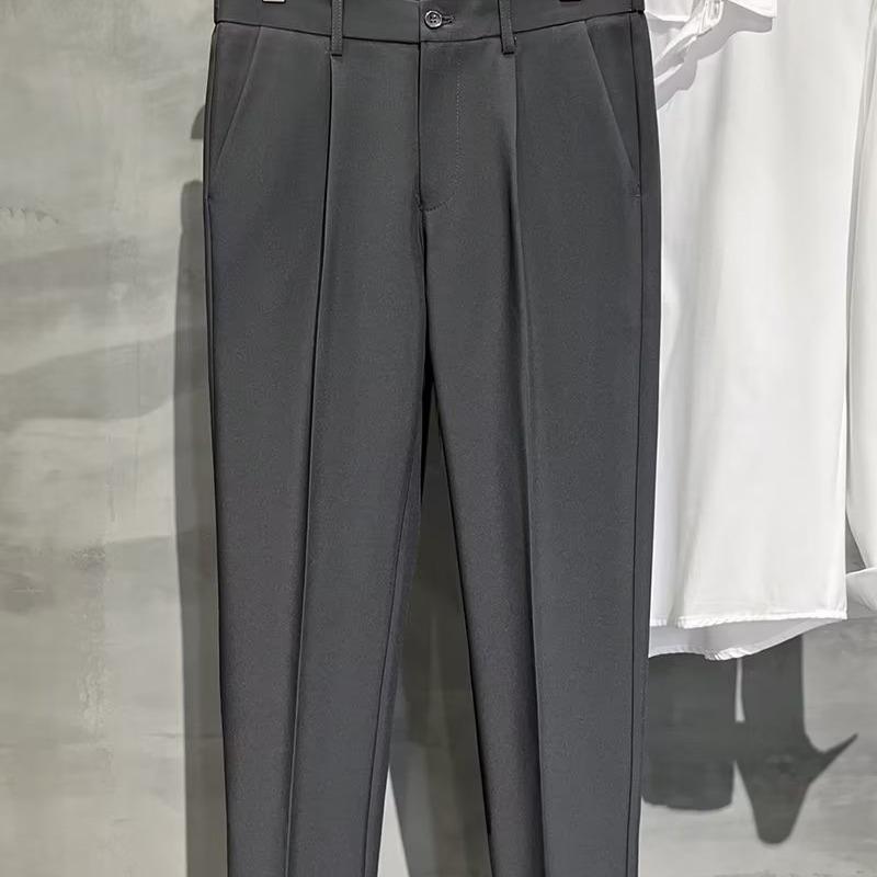 

Черные мужские повседневные прямые брюки — модные, универсальные, свободного кроя для весны и осени 2XL