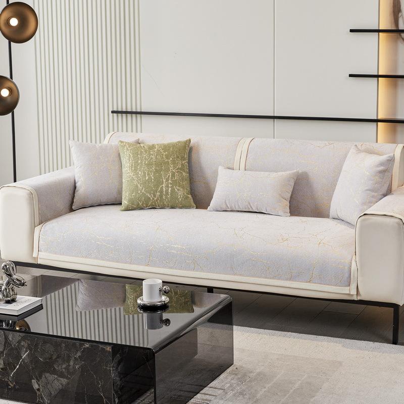 

French Sofa Cushion Light Luxury Style Four Seasons Universal Non-Slip Internet Celebrity High-End Atmosphere Simple Modern Cover Towel Cover Cloth 70*70cm