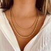St. Delan Unisex Titanium Steel Gold-Plated Twist Chain Necklace - Fade-Resistant, European & American Style Luxury Clavicle Chain.