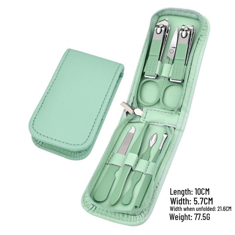 Matcha Green Nail Clippers Set - Complete Pedicure and Nail Art Tools