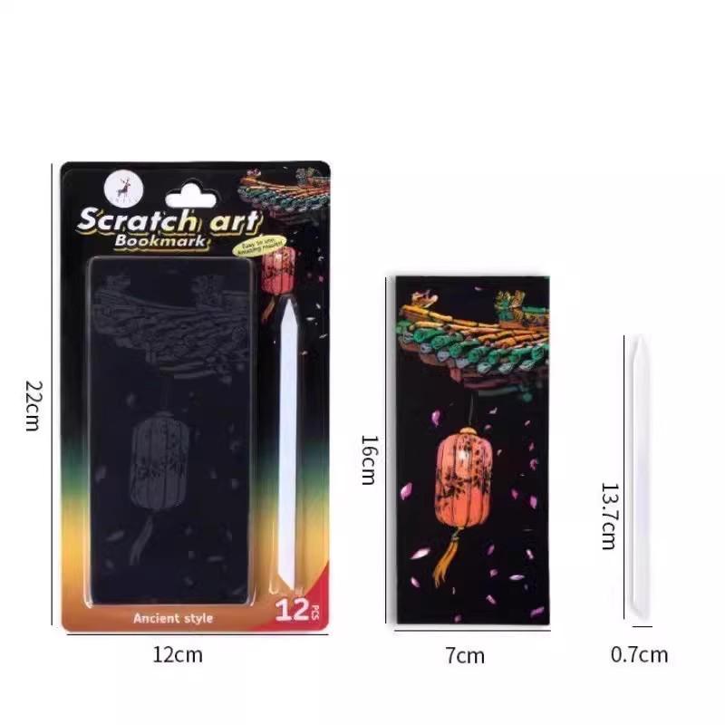 Night View City & Castle Scratch Art for Adults and College Students - Decompression Painting Paper