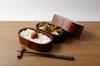 Osaka Choseido Magewappa Bento 2 800cc with Lunch and Bonus Brown Band Box, Tiers, Capacity, Lid, Wine, Band,