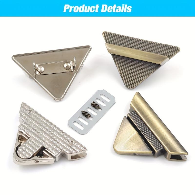 1pc metal triângulo imprensa bloqueio de moda interruptor fecho de couro artesanato bolsa feminina bolsa de ombro diy ferragem