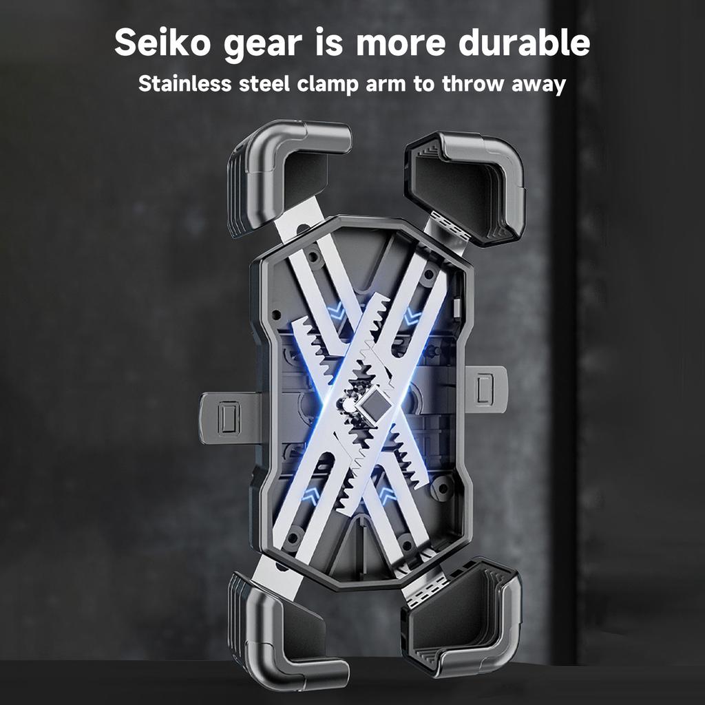 Adjustable Bike Phone Mount Stand Scooter Phone Clip Motorcycles Handlebar Phone Clamps 360°Rotation Bike Phone Holder