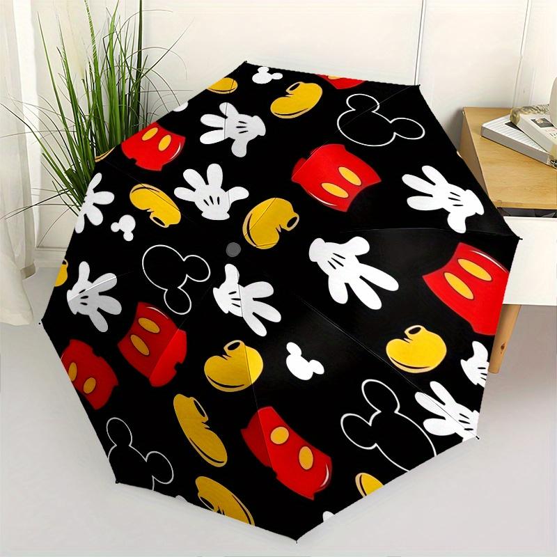 Disney Mickey Mouse Themed automatic opening and closing folding umbrella, portable - durable, 8-rib umbrella frame, very suitable for busin