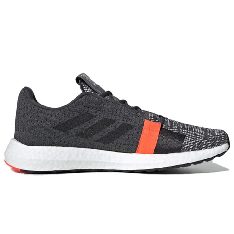 Adidas SenseBoost Go 'Hi-Red Coral' (Unisex) Grey Six / Core Black / Solar Red Running Shoes G26942