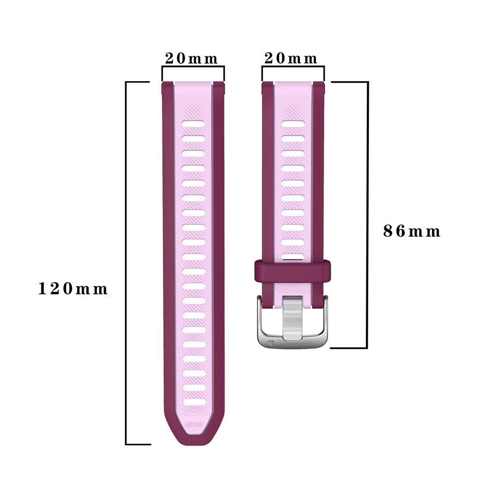 QuickFit Dwukolorowy Silikonowy Pasek Sportowy Do Zegarka Garmin Forerunner 165 570 42mm 245/Vivoactive 6 5/Venu 2 Plus Sq Paski Do Zegarków