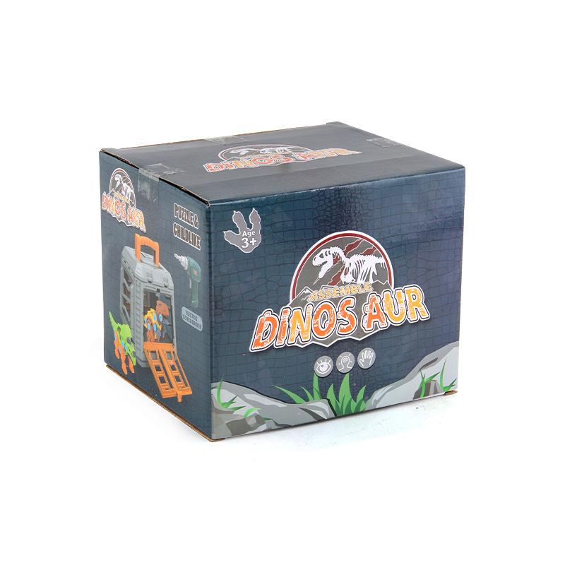Diy Assembling Dinosaur Building Block Manual Nut Screwing Screw Building Block Assembling 5-Piece Set Portable Storage Box Set Toy