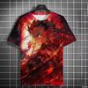 Summer new men's T-shirt anime pattern 3D printing short-sleeved summer fashion trend T-shirt tops for men