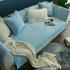 Plush Sofa Cushion Modern Solid Color Fabric Anti-slip Cushion Universal Living Room Thickening High-quality Sofa Decoration