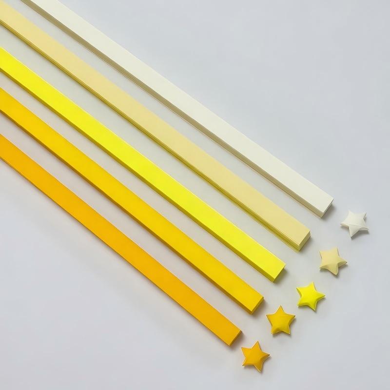 210/540Pcs Lucky Wish Star Decoration Origami Lucky Star Ribbons Colors Strips Paper Folding Kit Wishing Star For Kids